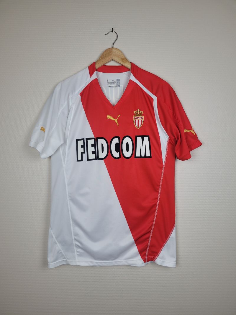 Original AS Monaco Home Jersey #8 Kallon 2007-2008 - XL
