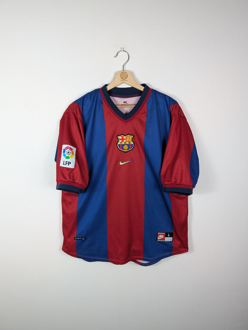 Original FC Barcelona Home Jersey 1998-1999 #10 Litmanen - L