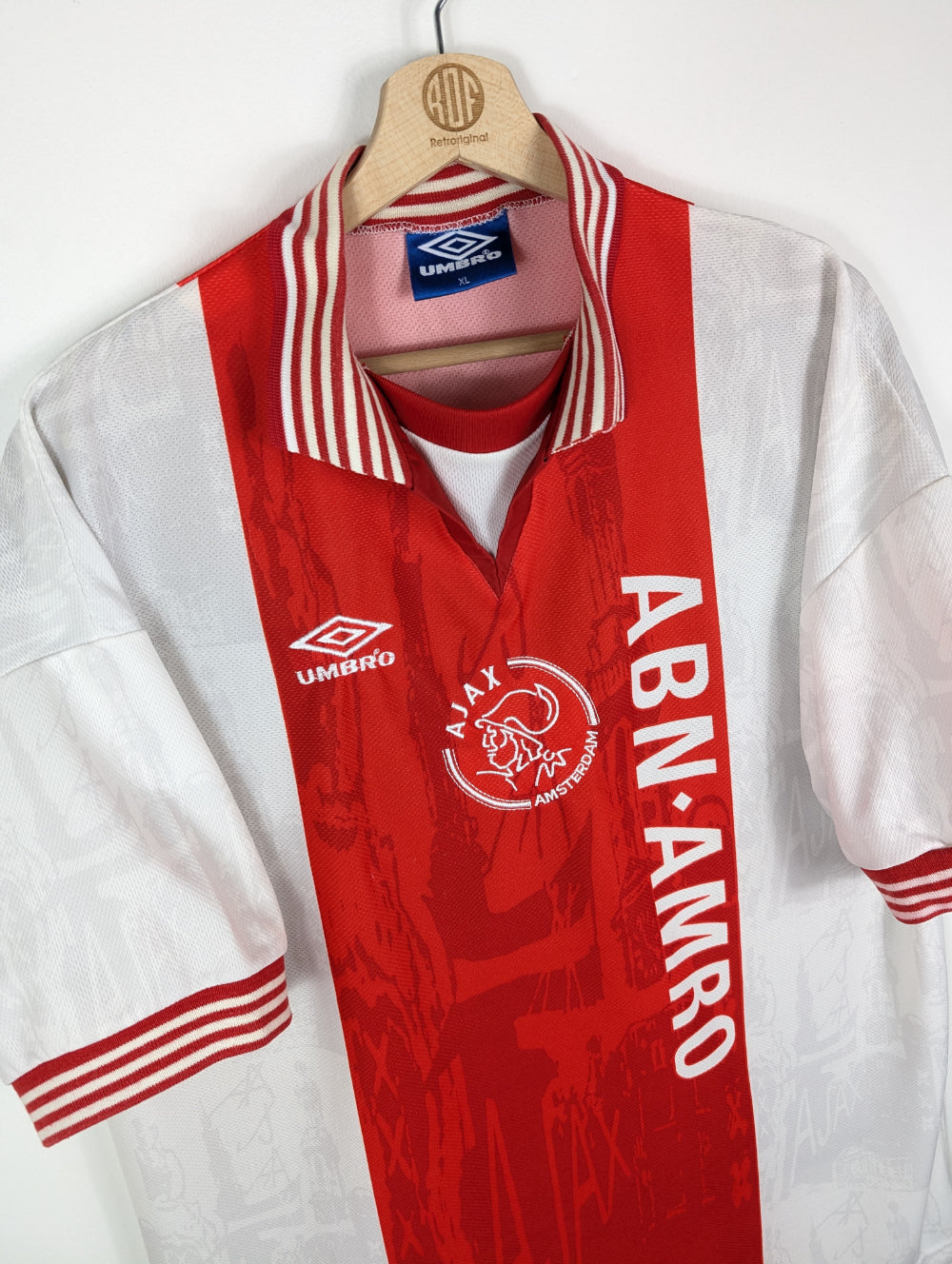 Maillot Domicile Ajax 1996/97 Umbro - Taille L, Blanc, Vintage ABN AMRO