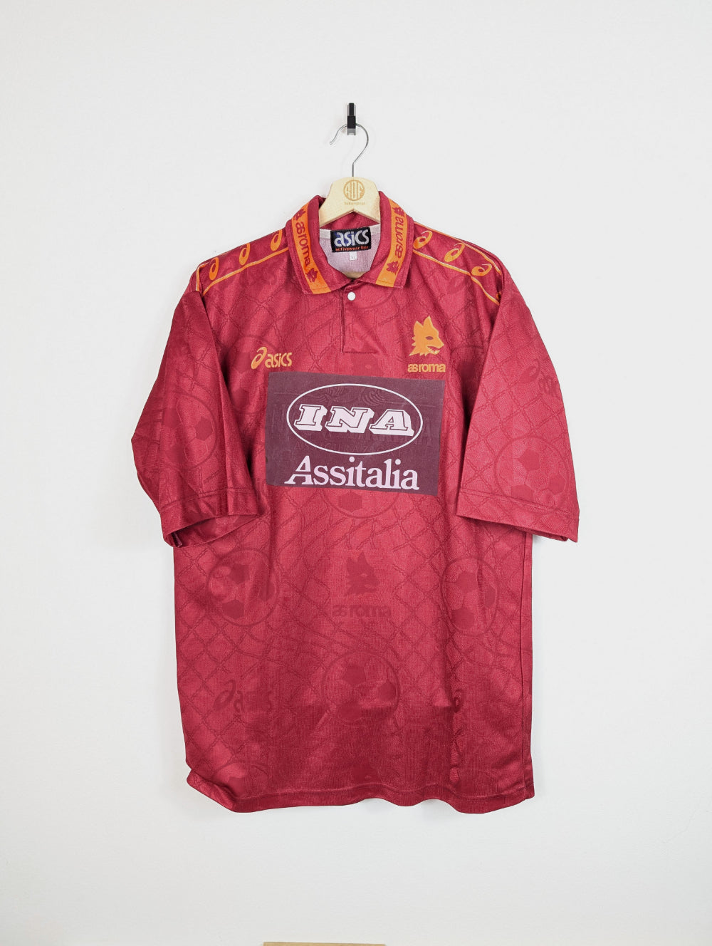 Original AS Roma *Matchworn* Home Jersey 1994-1995 #18 Matchworn