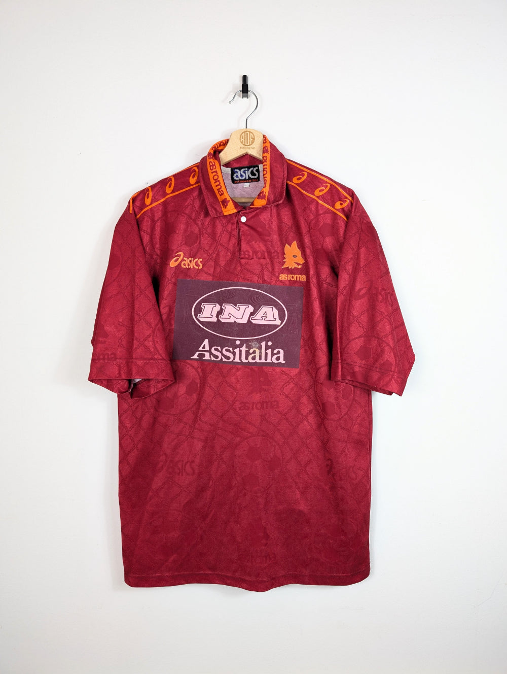 Original AS Roma *Matchworn* Home Jersey 1994-1995 #3 Matchworn