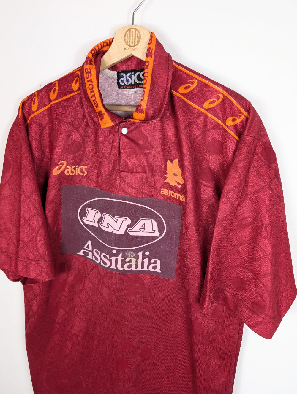 Original AS Roma *Matchworn* Home Jersey 1994-1995 #3 Matchworn