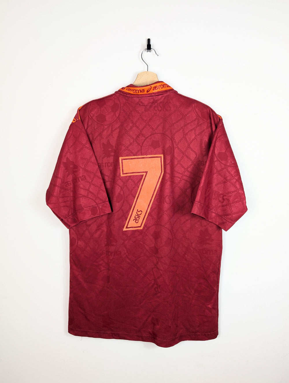 Original AS Roma *Matchworn* Home Jersey 1994-1995 #7 Matchworn