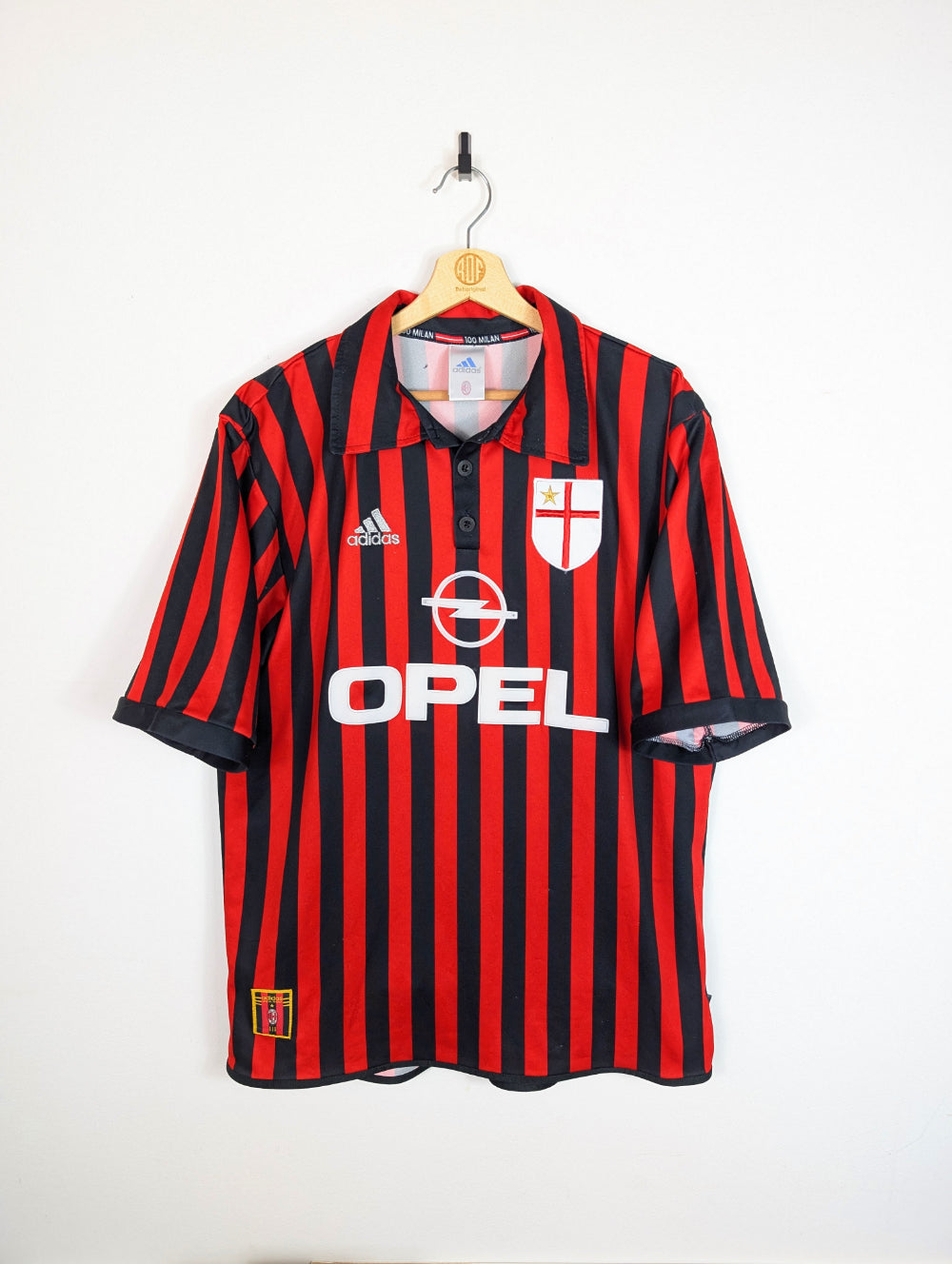 Maglia AC Milan Home 1999/2000 Centenario, Maldini Weah Shevchenko, Adidas
