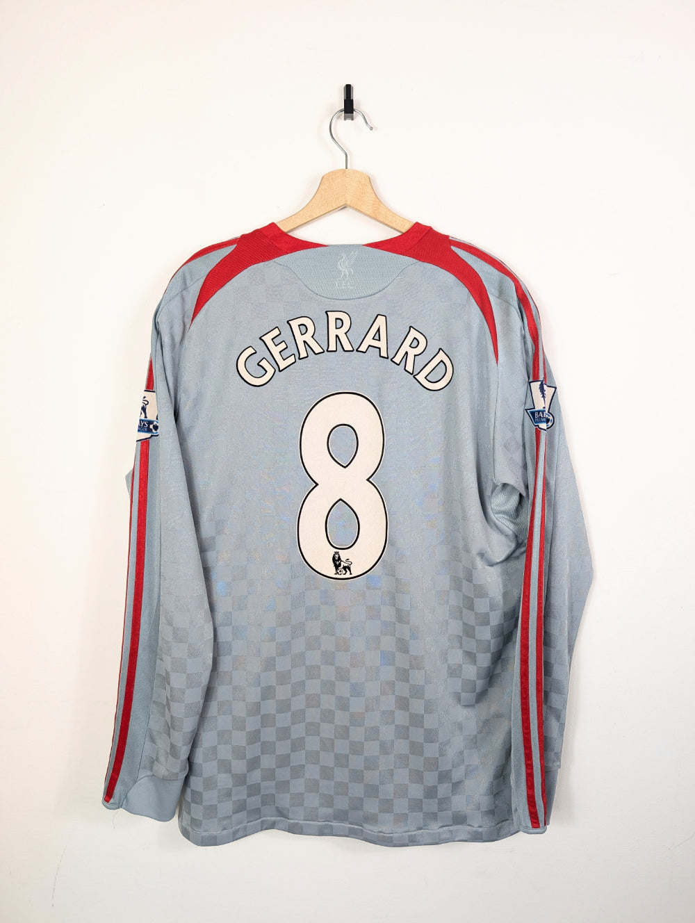 Liverpool ジェラード 08-09 away CL オーセンティック 2008-09 Liverpool Away Shirt Gerrard #8