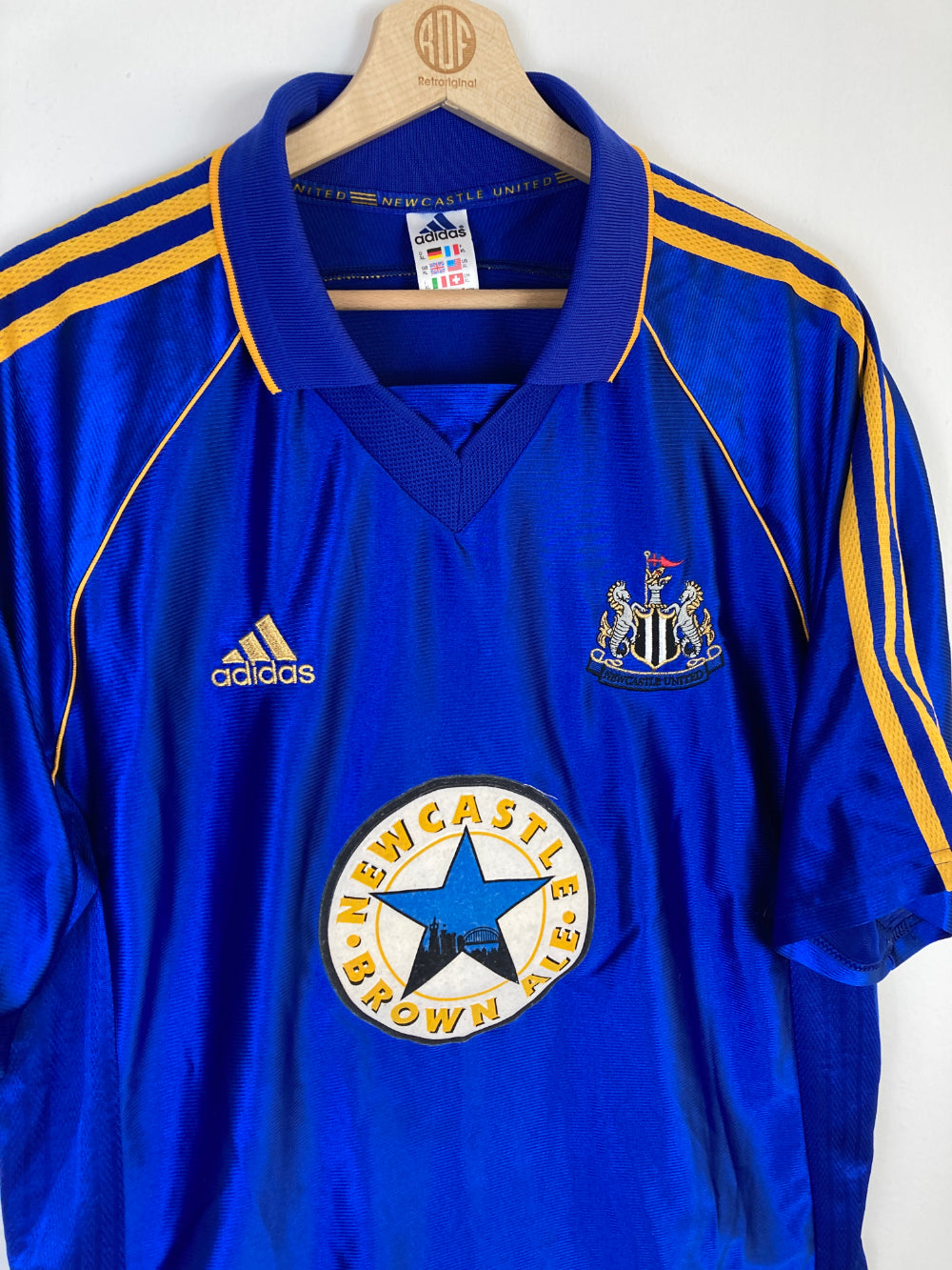 Original Newcastle United FC Away Jersey 1998-1999 - XL –  RetrOriginalFootball, image size:1000x1333