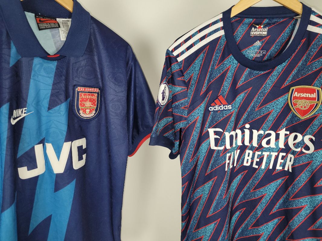 
                  
                    Arsenal Thunderbolt Jersey 1995-1996 & 2021-2022
                  
                
