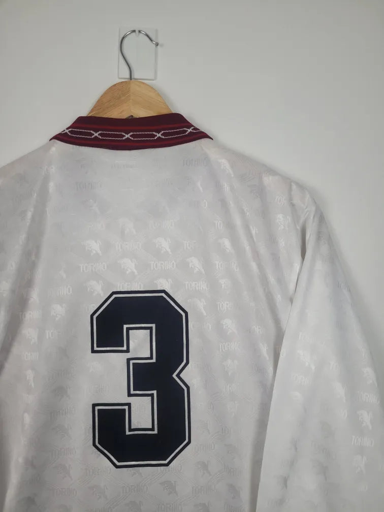 Original Torino FC Match-issued Away Jersey 1990-1992 #3 of Enrico