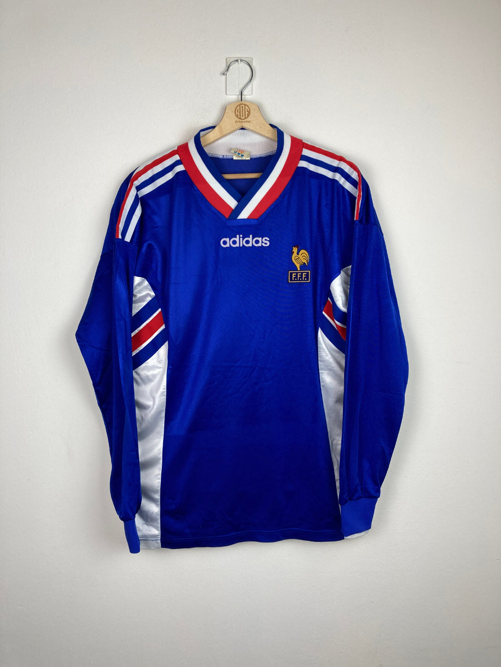 Original France *Matchworn U21* Home Jersey 1996 #12 - L