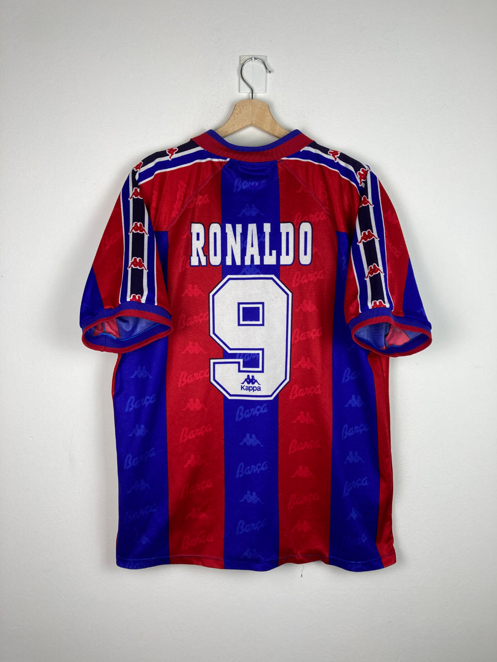 Original FC Barcelona *Player spec* Home Jersey 1996-1997 #9 Ronaldo - XL