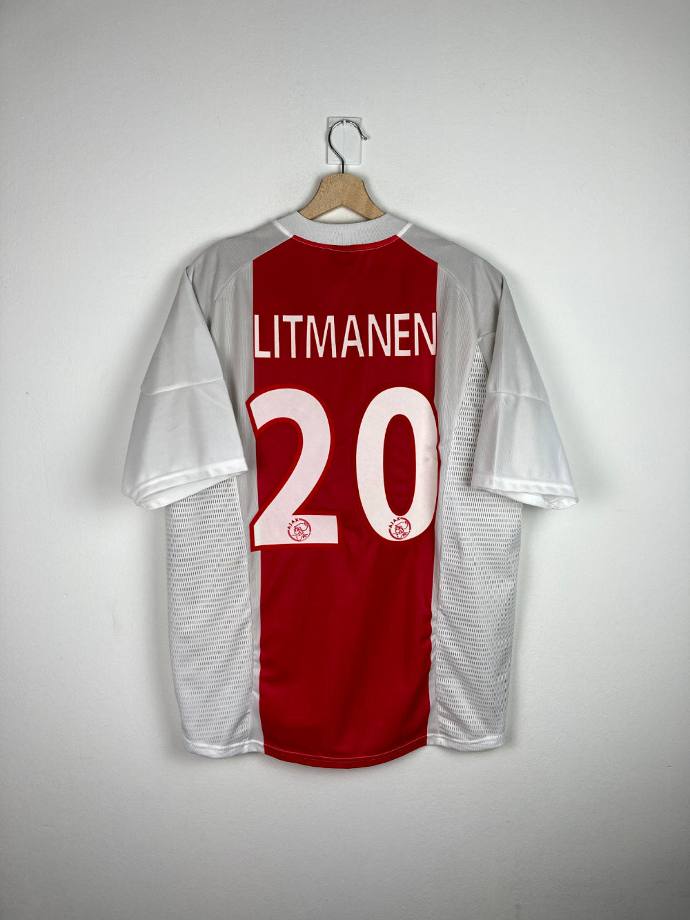 Original Ajax AFC Home Jersey 2002-2003 #20 Litmanen - L