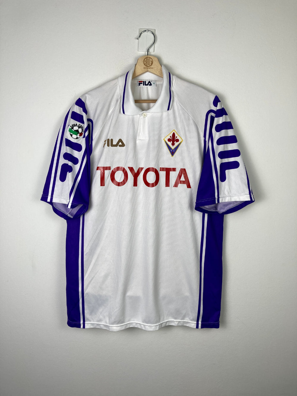 Original ACF Fiorentina *Matchworn* Away Jersey 1999-2000 #15 of Paul Okon - XL
