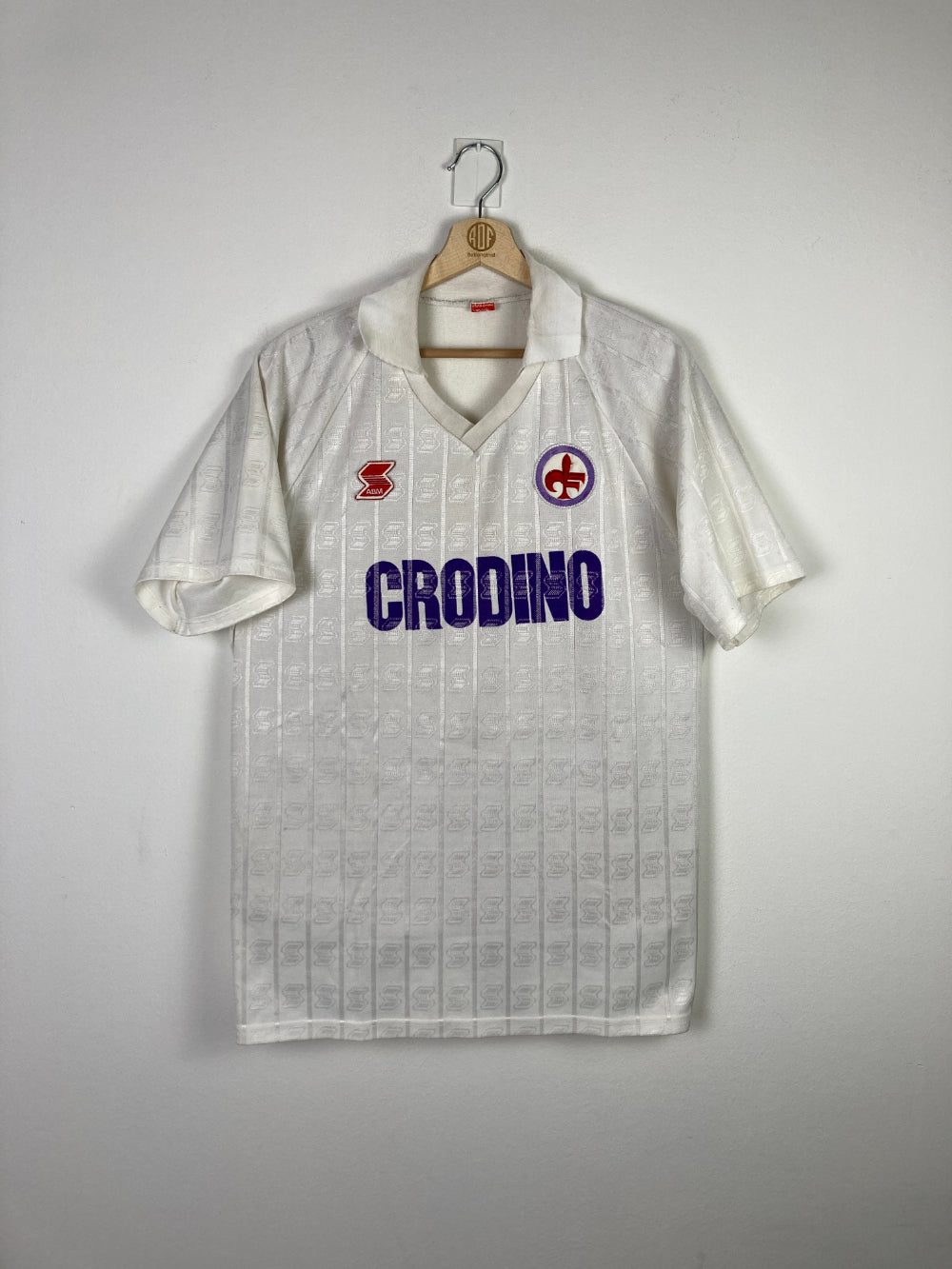 Original ACF Fiorentina *Matchworn* Away Jersey 1988-1989 #4 - L/XL