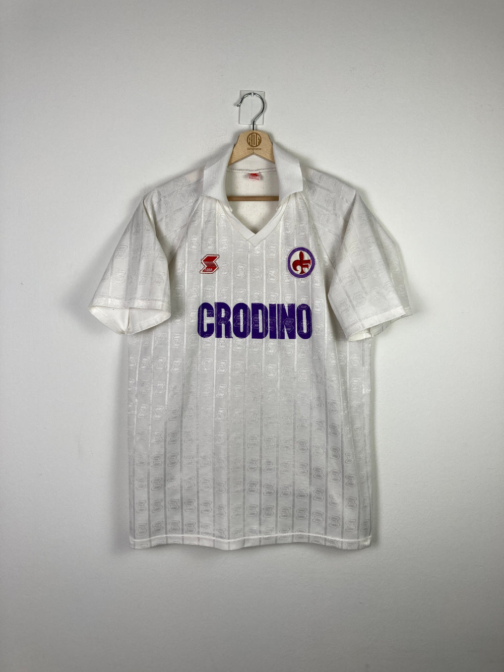Original ACF Fiorentina *Matchworn* Away Jersey 1988-1989 #5 - L/XL