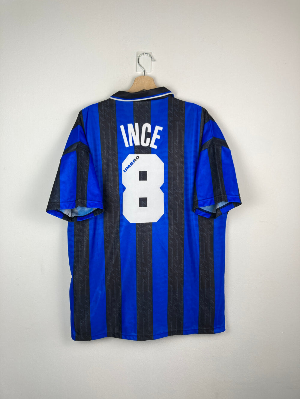 Original Inter Milan Home Jersey 1996-1997 #8 Ince- XL