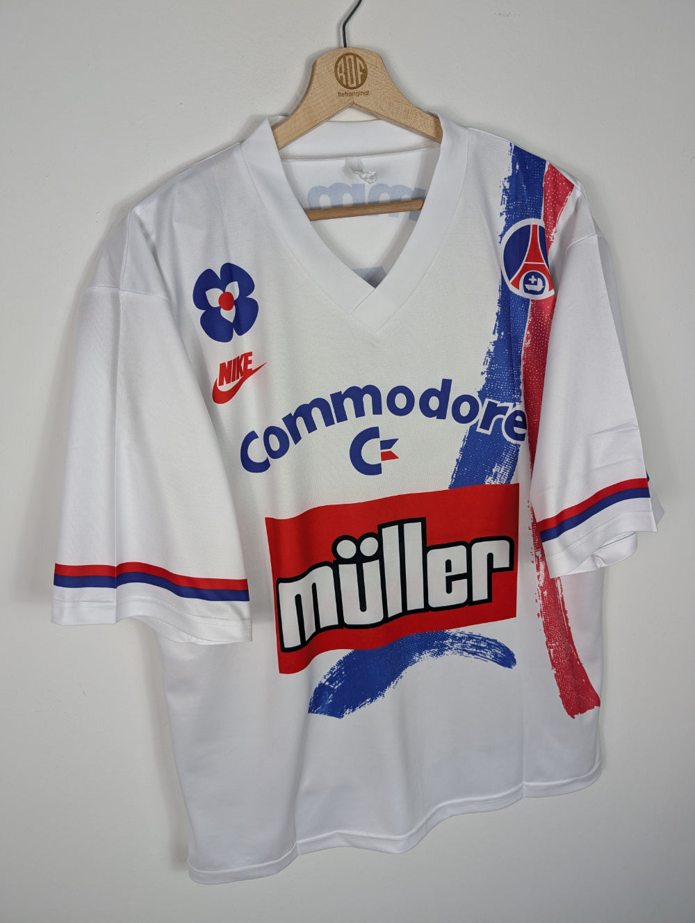 Original PSG Away Jersey 1991-1992 #4 Colleter  - XL