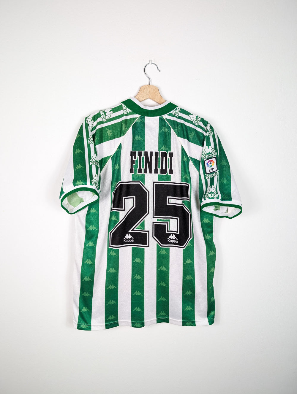 Original Real Betis *Player issued* Away Jersey 1995-1997 #25 Finidi George - XL