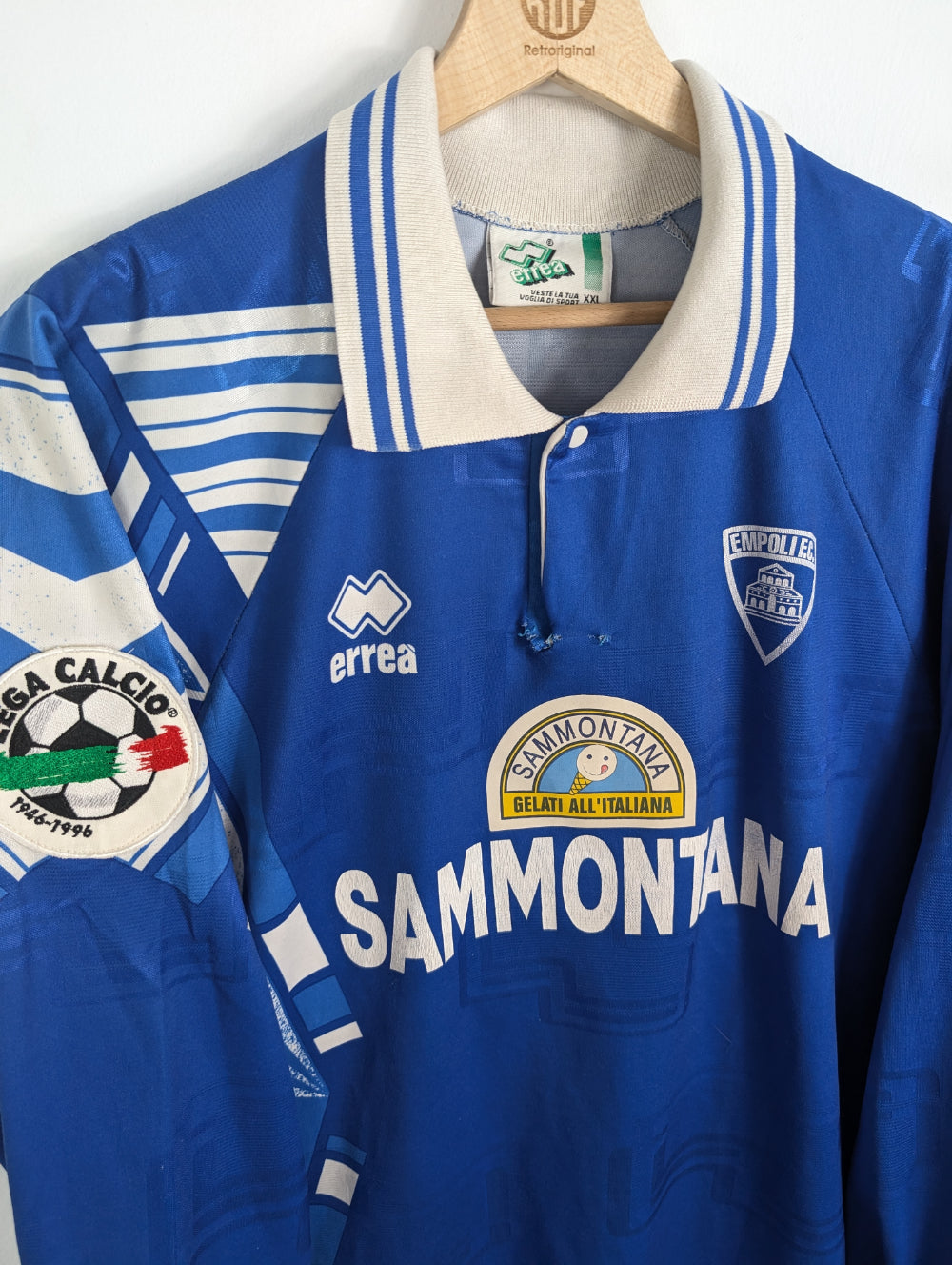 
                  
                    Original Empoli FC *Matchworn* Home Jersey 1995-1996 #9 Bertarelli - XL
                  
                