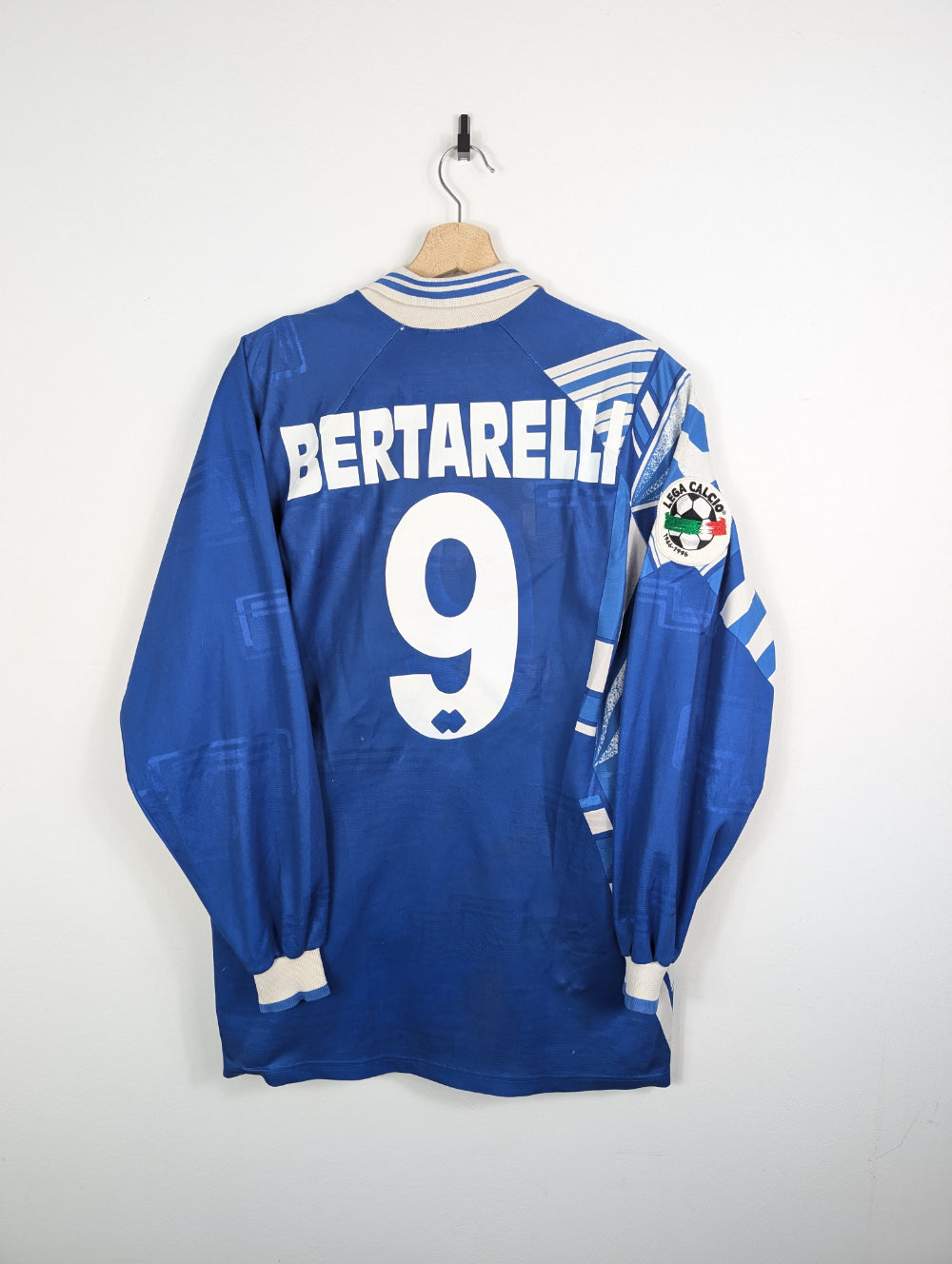 Original Empoli FC *Matchworn* Home Jersey 1995-1996 #9 Bertarelli - XL