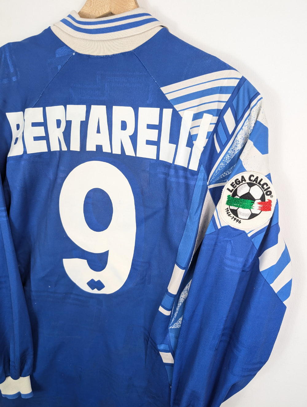 
                  
                    Original Empoli FC *Matchworn* Home Jersey 1995-1996 #9 Bertarelli - XL
                  
                