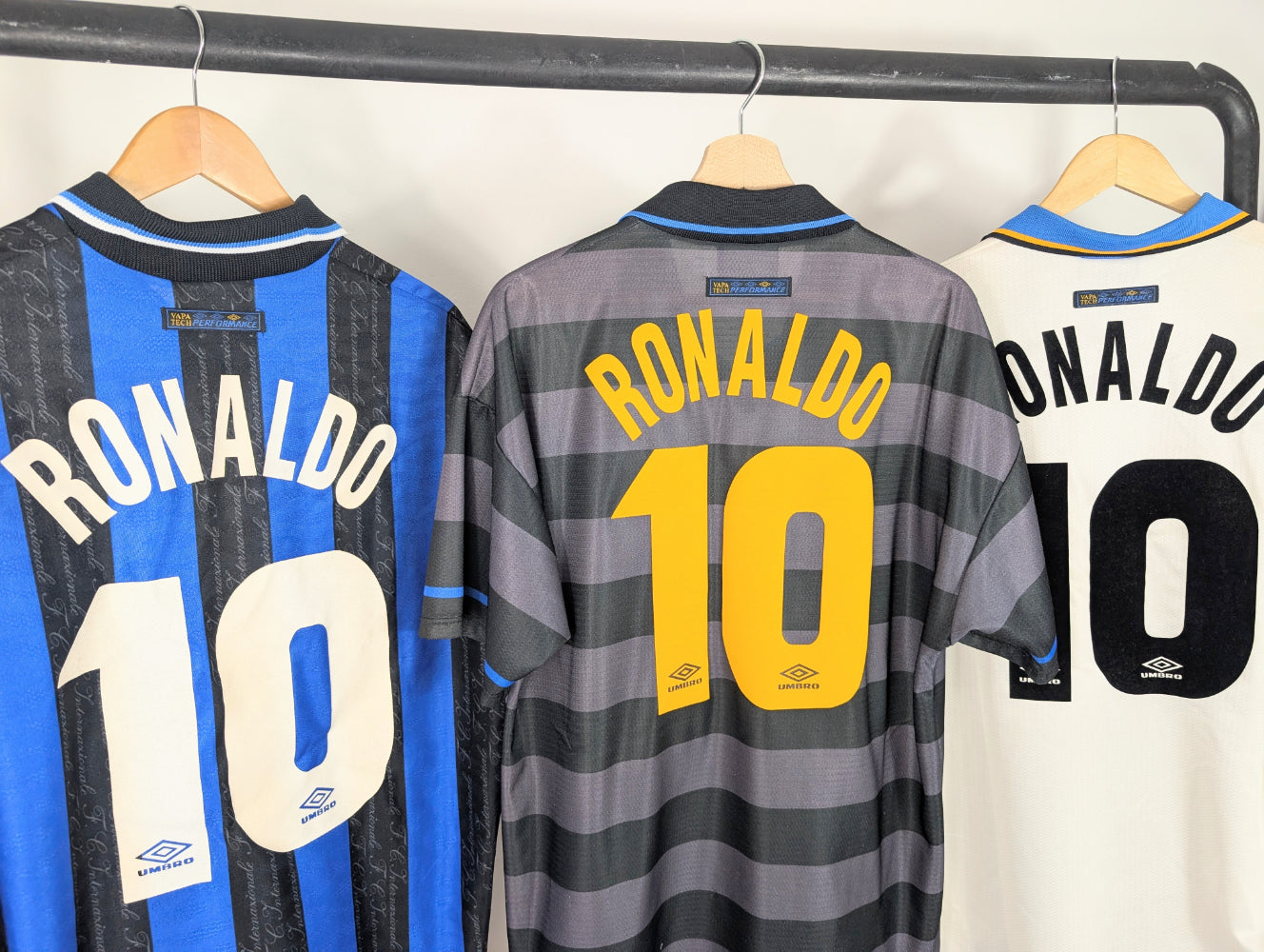 Inter Milan 1997-1998 Home, Away & Third Ronaldo #10