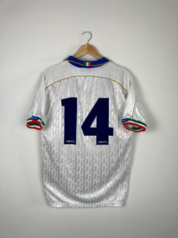Original Italy *Matchworn* U21 Away Jersey & Short 1995-1996 #14 - L
