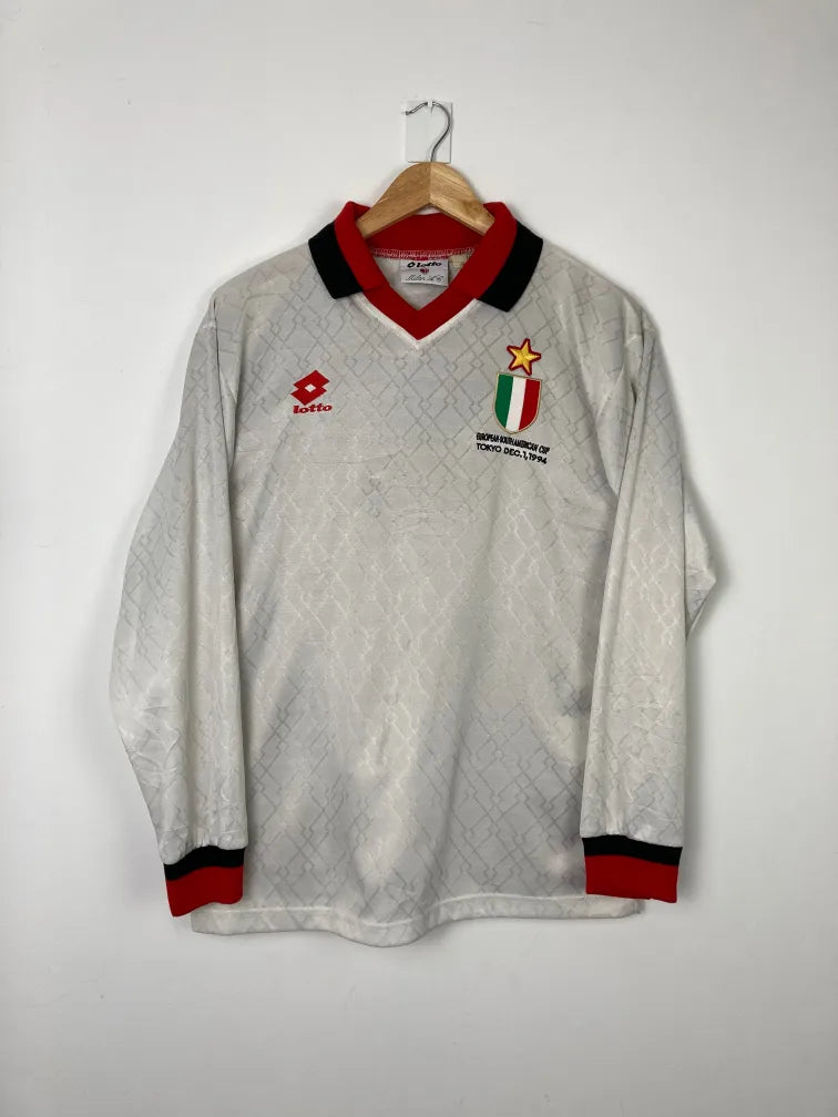 gave Maleri fysisk Original AC Milan Cup Jersey 1994 - M – RetrOriginalFootball