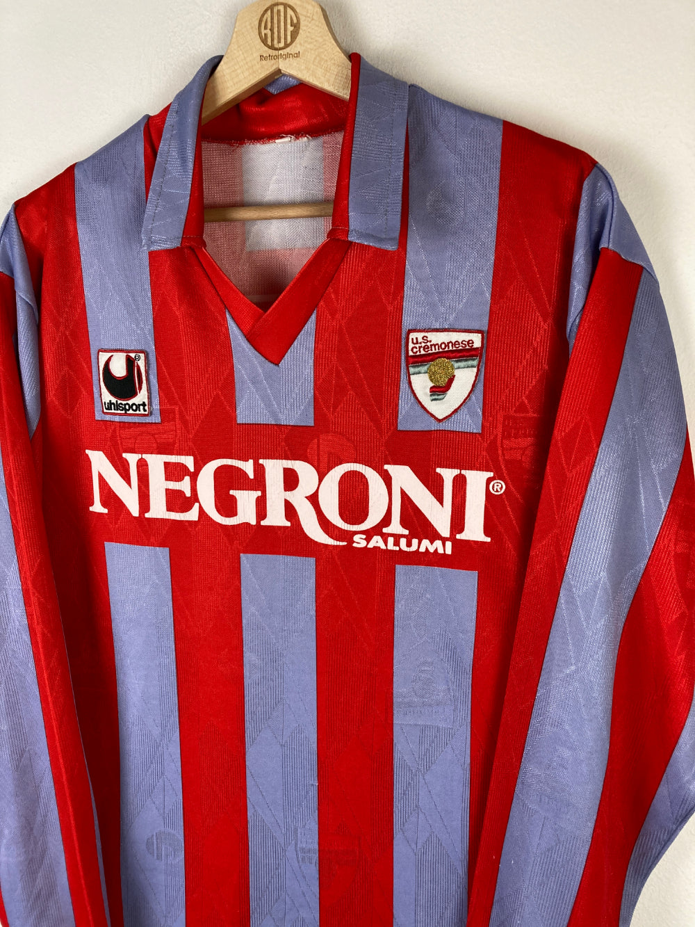 
                  
                    Original  U.S. Cremonese *Matchworn* (vs Varese) Home Jersey 1992-1993 #6 Verdelli  - XL
                  
                