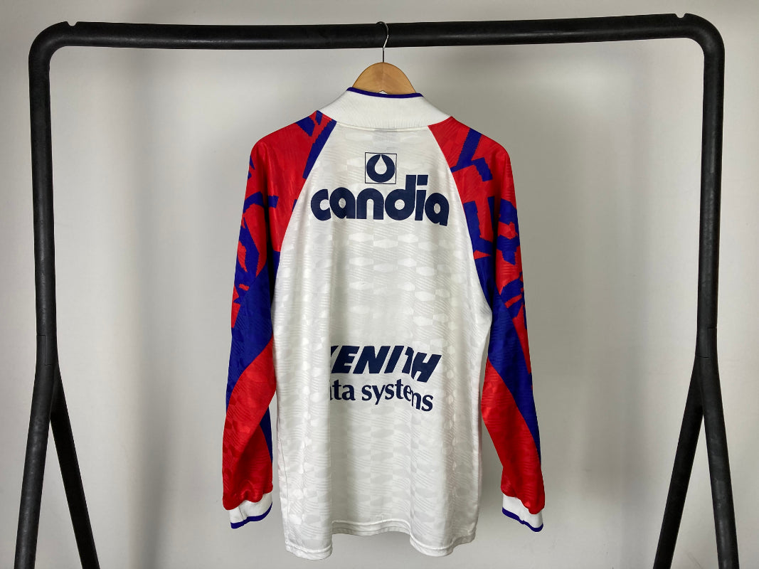 Olympique Lyonnais Home Maillot de foot 1992 - 1993. Sponsored by Sodexho Olympique Lyonnais Home Maillot de foot 1992 - 1993. Sponsored by Sodexho