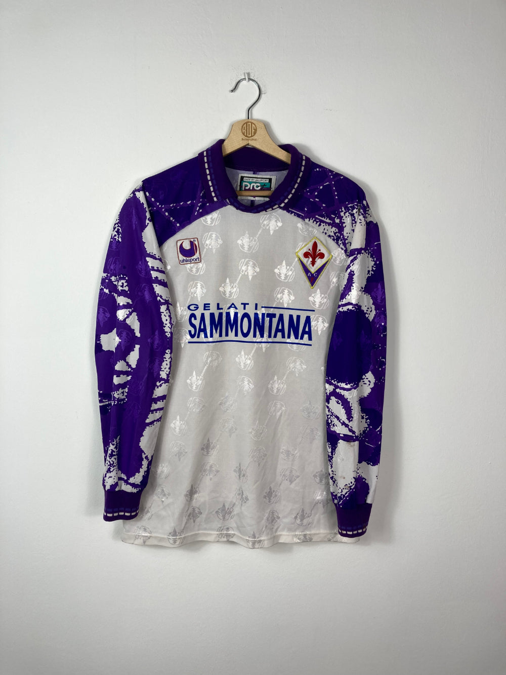 Original Fiorentina ACF *Match-issued* Away Jersey 1994-1995 #5 Marcio Santos - L