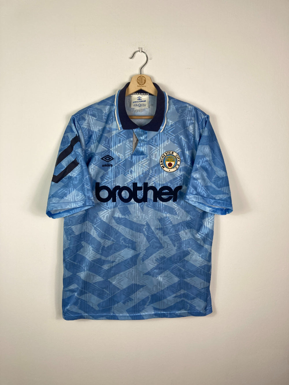 Original Manchester City FC Home Jersey 1991-1993 - L