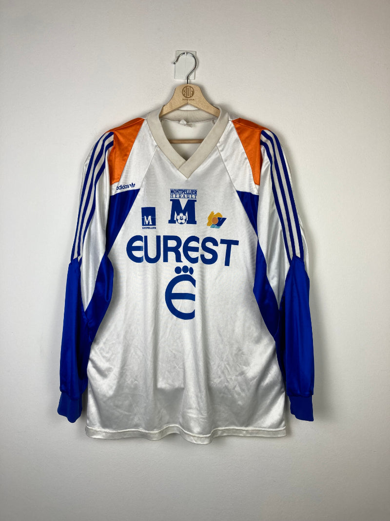 Original Montpellier *Matchworn* (vs Toulouse) Home Jersey 1992-1993 #6 Périlleux - XL