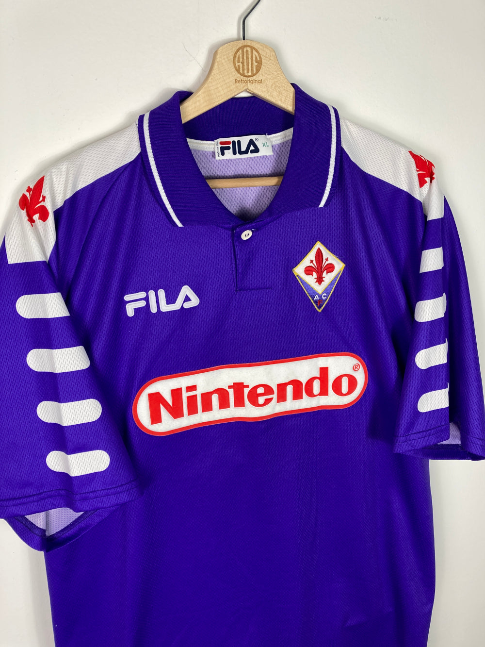 
                  
                    Original Fiorentina ACF *Player-issue* Home Jersey 1998-1999 #9 Batistuta - XL
                  
                