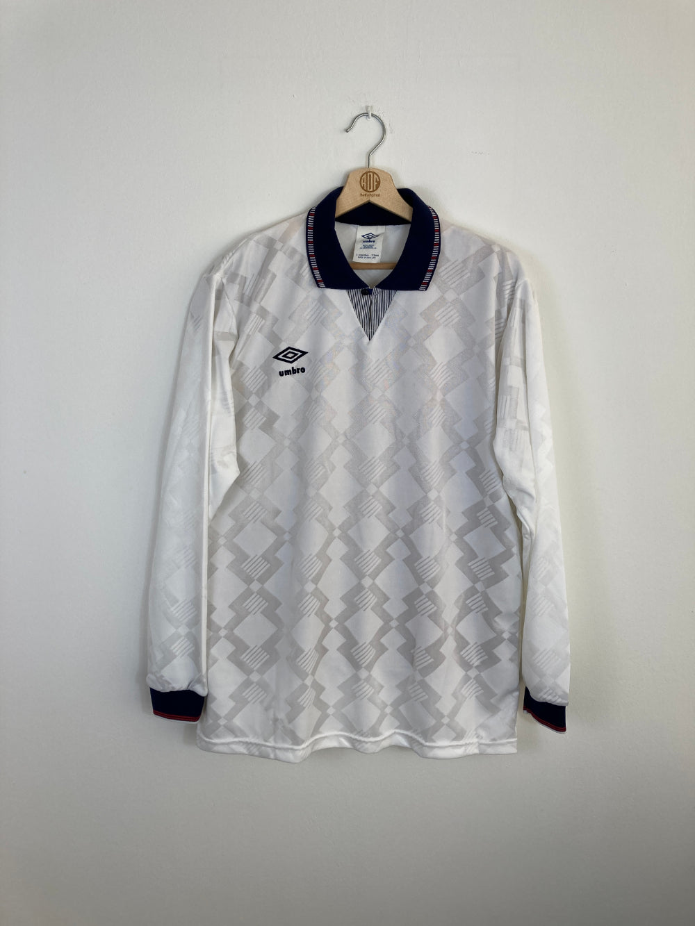 Original Umbro Template England Home Jersey #16 1990-1992 - XL