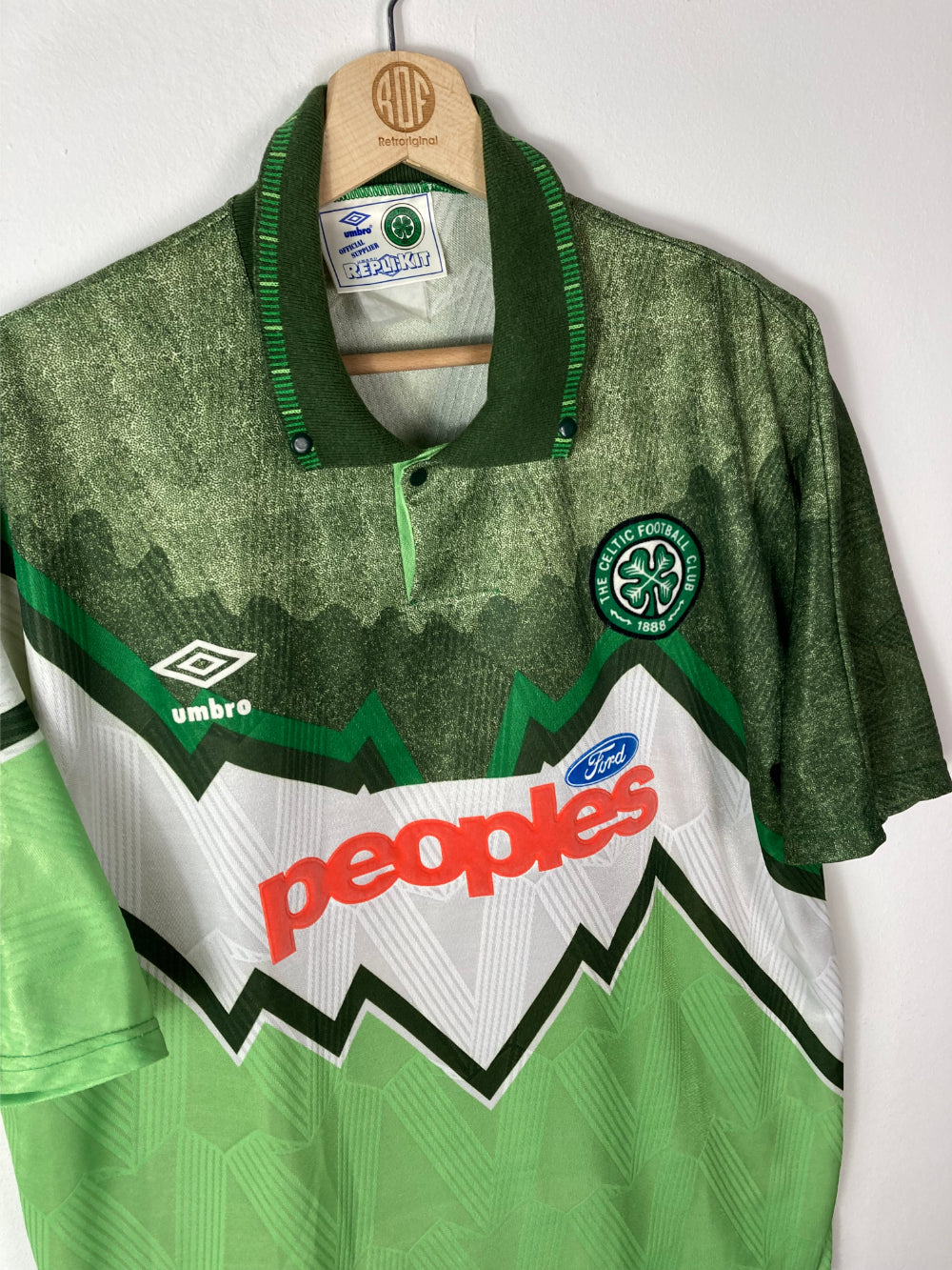 Original Celtic FC Away Jersey 1991 1992 XL RetrOriginalFootball