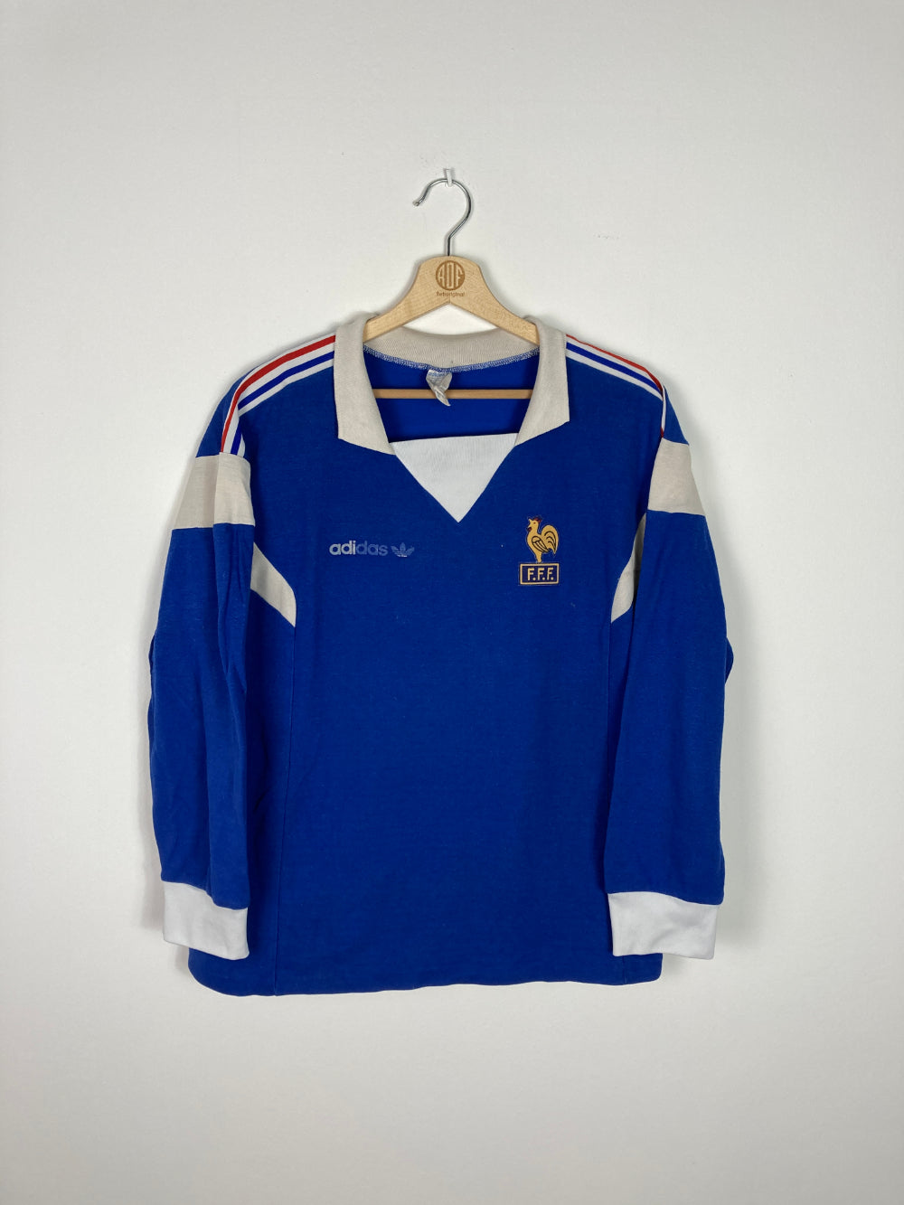 Original France *Matchworn U21* Home Jersey 1987-1988 #14 - L