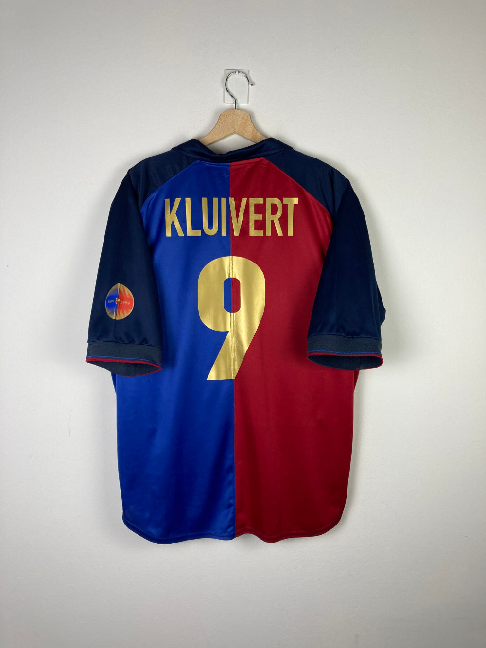 Original FC Barcelona Centerary Home Jersey 1999-2000 #9 of Patrick Kluivert - XL