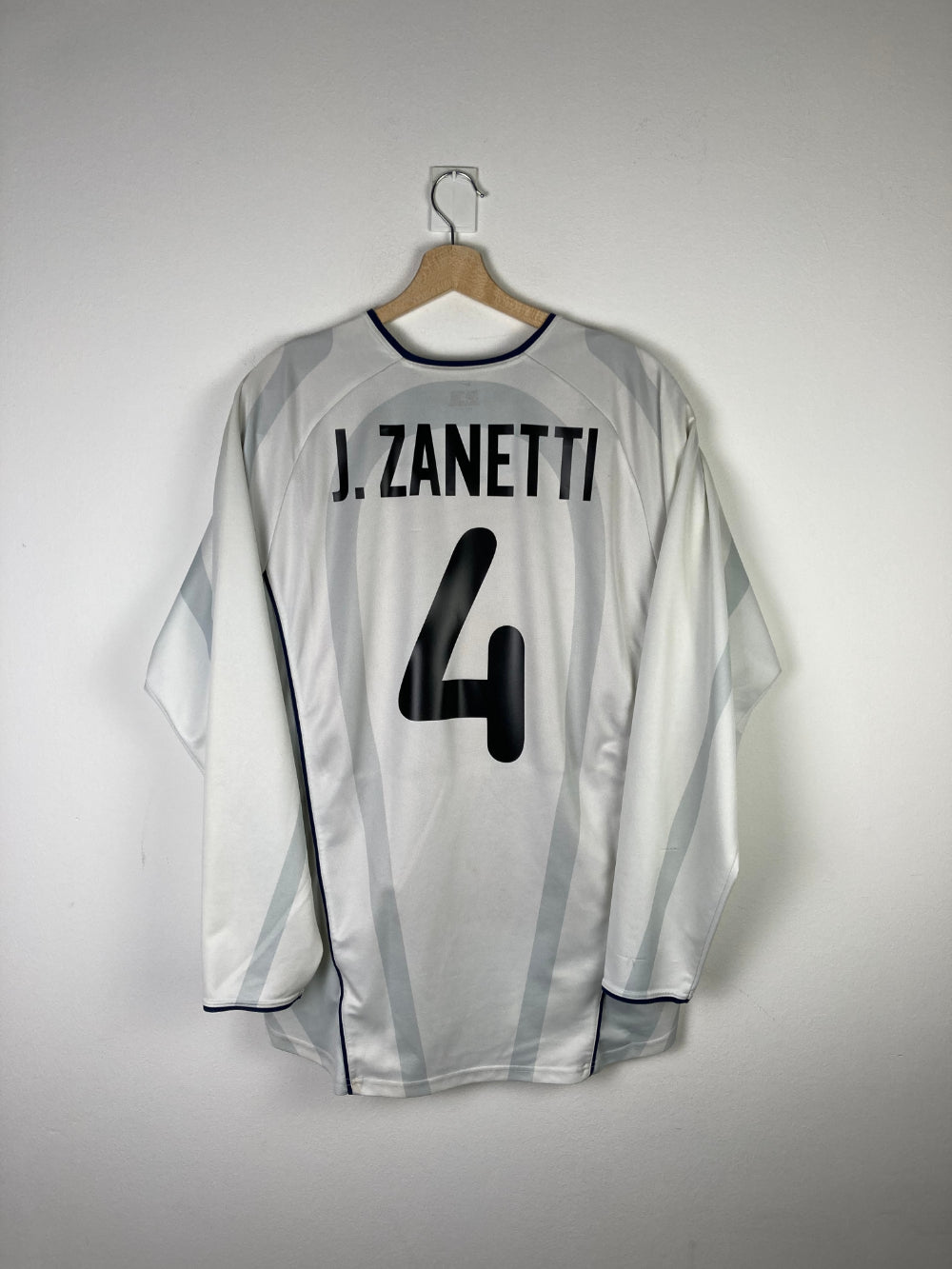 Original Inter Milan *Player-Issue* Away Jersey 2001-2002 Zanetti #4 - XL