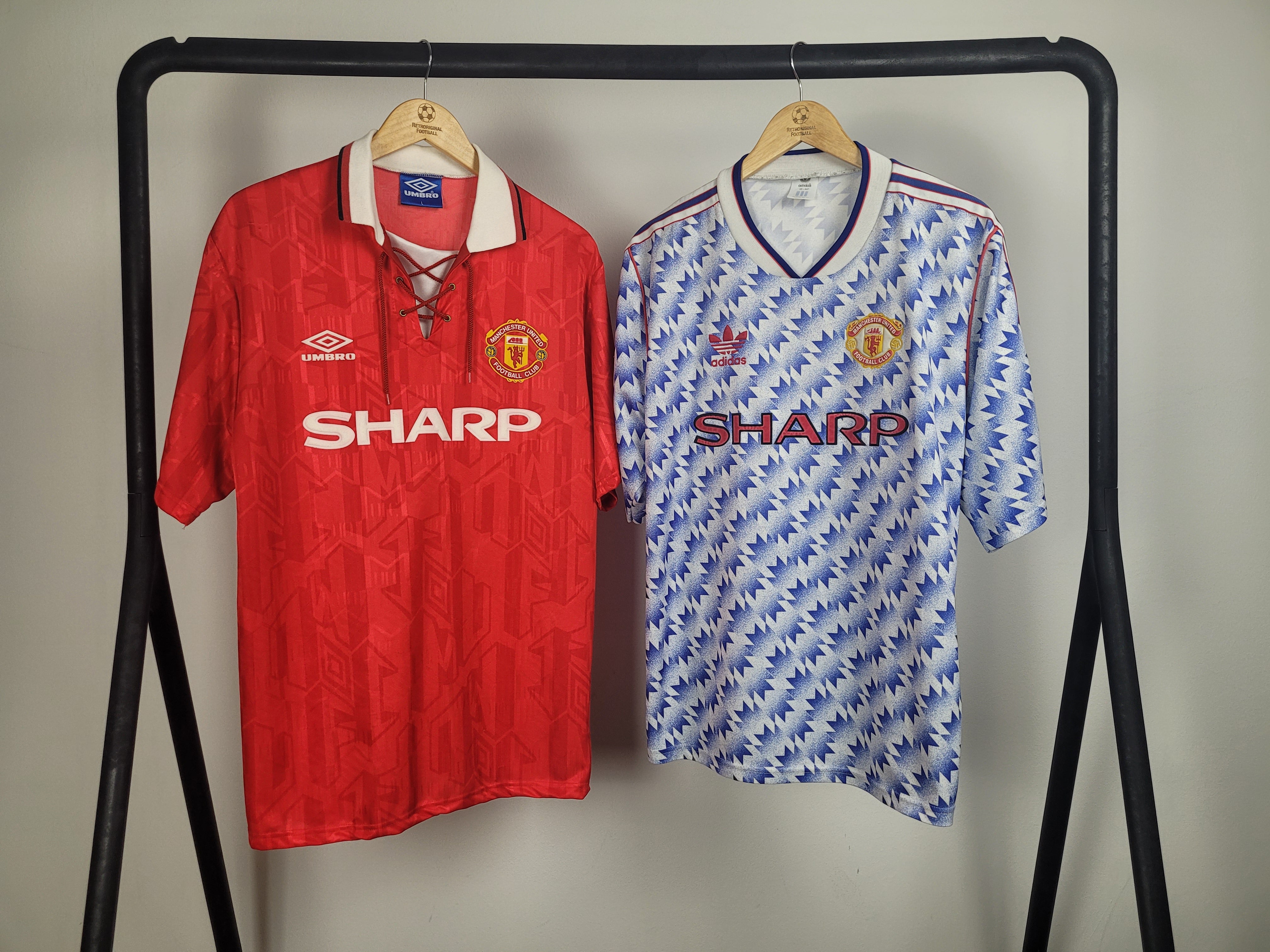 Manchester United F.C. 1993-1994 Home Jersey & 1990-1992 Away