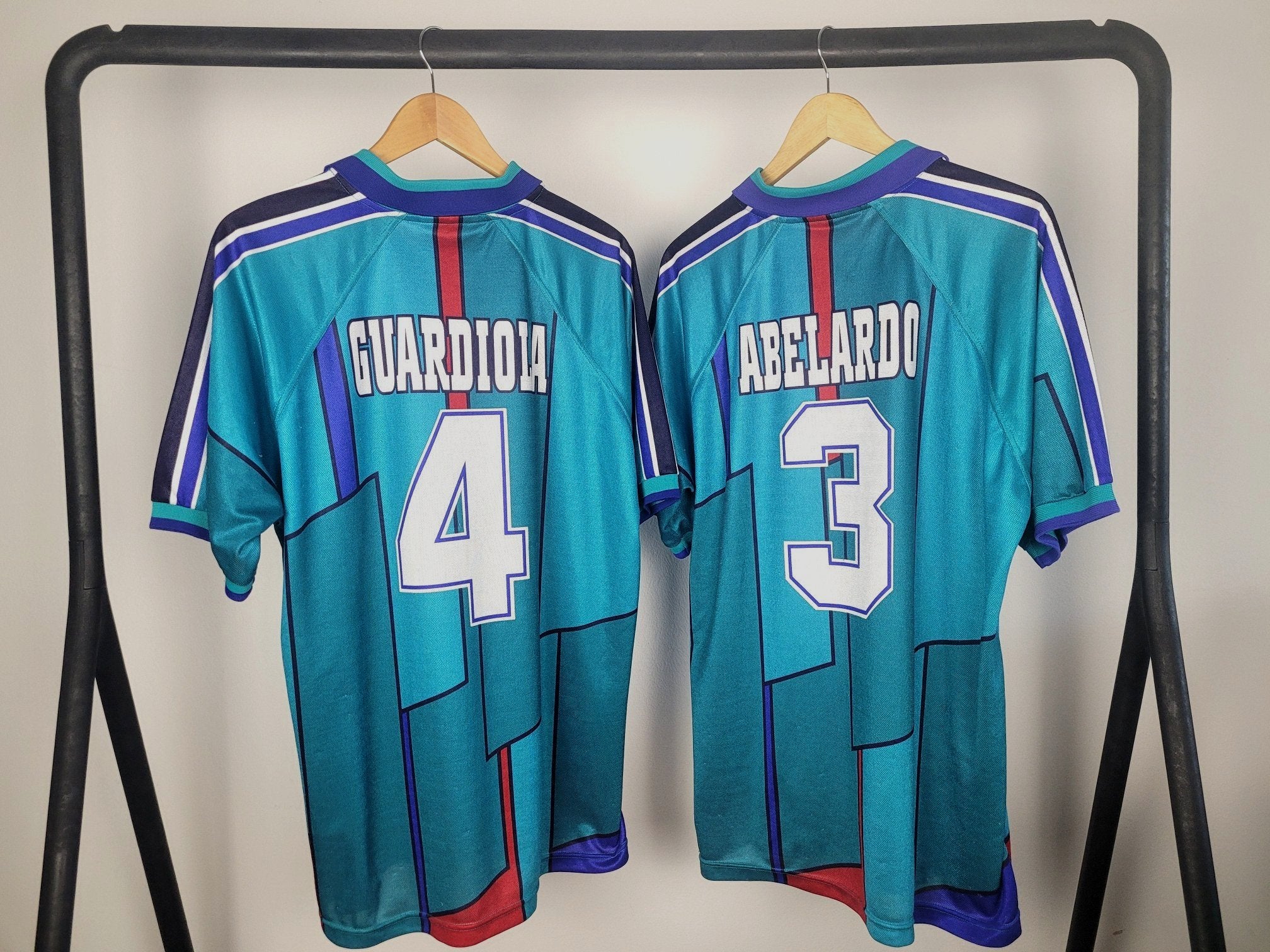 FC Barcelona Match-Issued #3 Abelardo & #4 Guardiola vs PSG (14-05