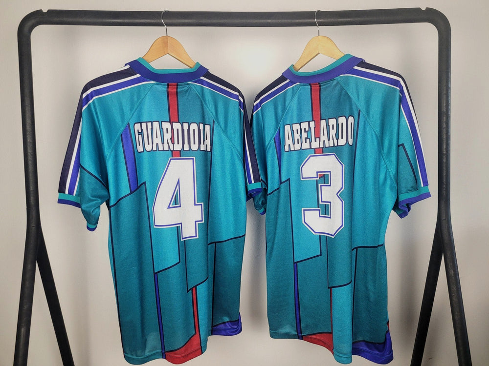 Frank De Boer Match Worn F.C Barcelona Champions League Shirt 1999 - 2000 Season - Golden Soccer Signings Frank De Boer Match Worn F.C Barcelona Champions League Shirt 1999 - 2000 Season - Golden Soccer Signings