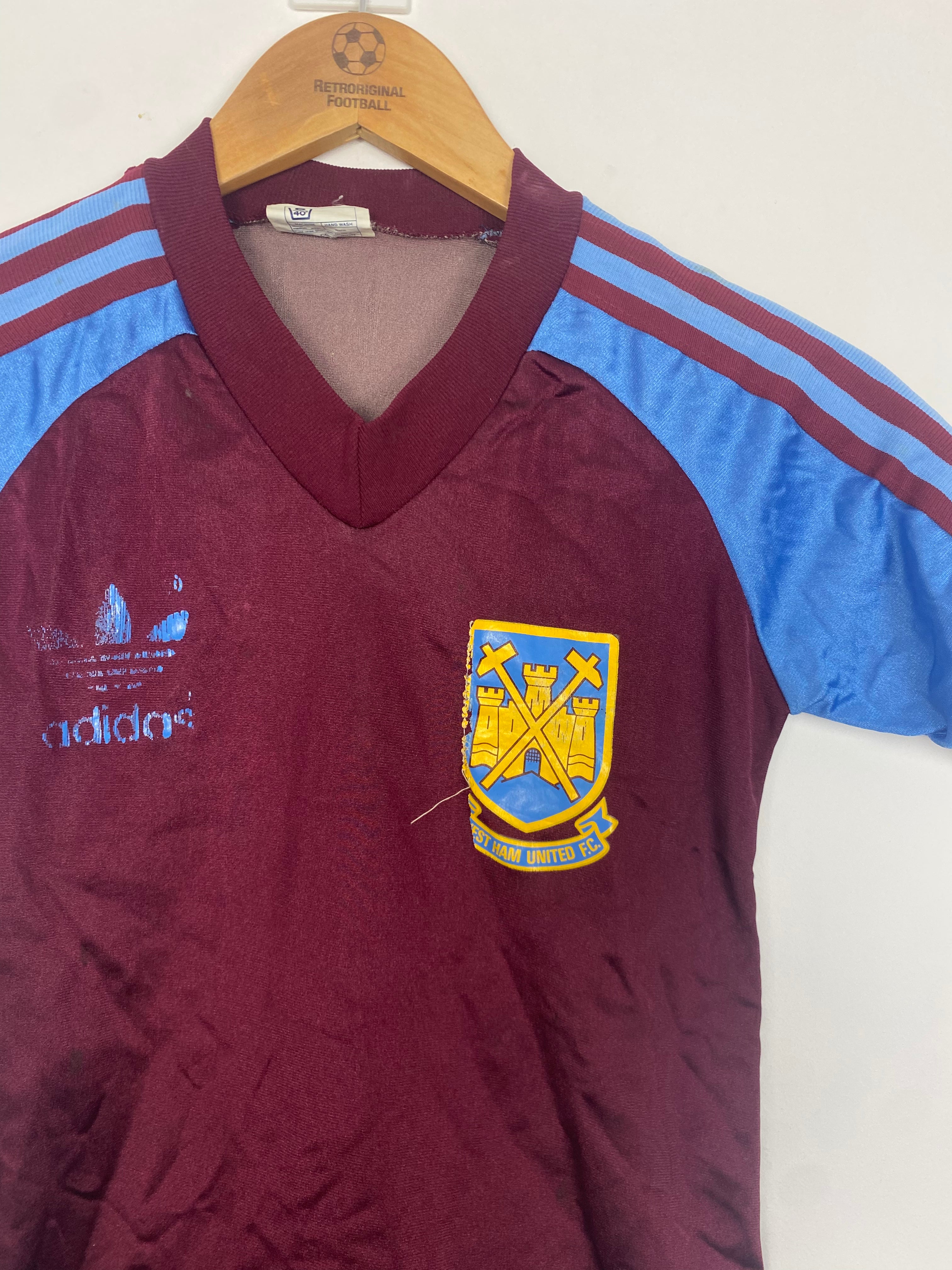 Original West Ham United FC Away Jersey 1980-1983 - Large Boys